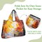 Wrapables Large Foldable Oil Painting Nylon Reusable Grocery Bag, Autumn